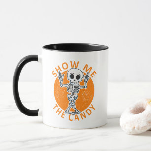 Halloween visar mig godis Skeleton Mugg