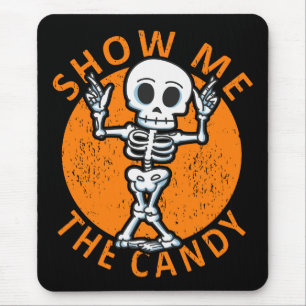 Halloween visar mig godis Skeleton Musmatta