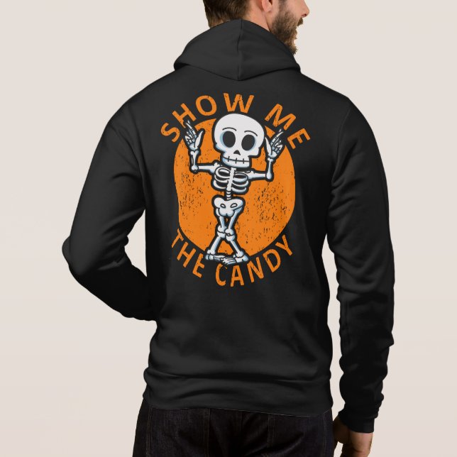 Halloween visar mig godis Skeleton T Shirt (Baksida)
