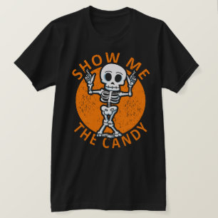 Halloween visar mig godis Skeleton T Shirt