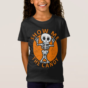 Halloween visar mig godis Skeleton T Shirt