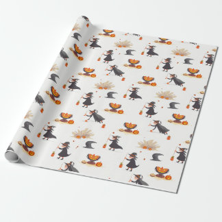 Halloween vit omslutning papper presentpapper