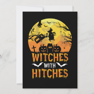 Halloween-vittnen med Hitches Camping Camper Inbjudningar