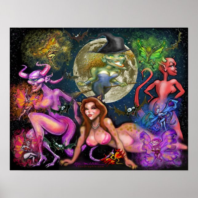 Halloween Vixens Poster (Framsidan)