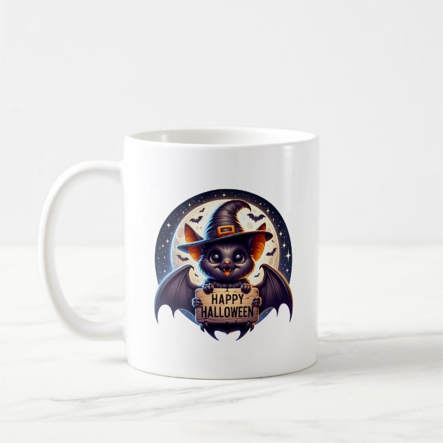 Halloween Vleermuis Kaffemugg (Vänster)