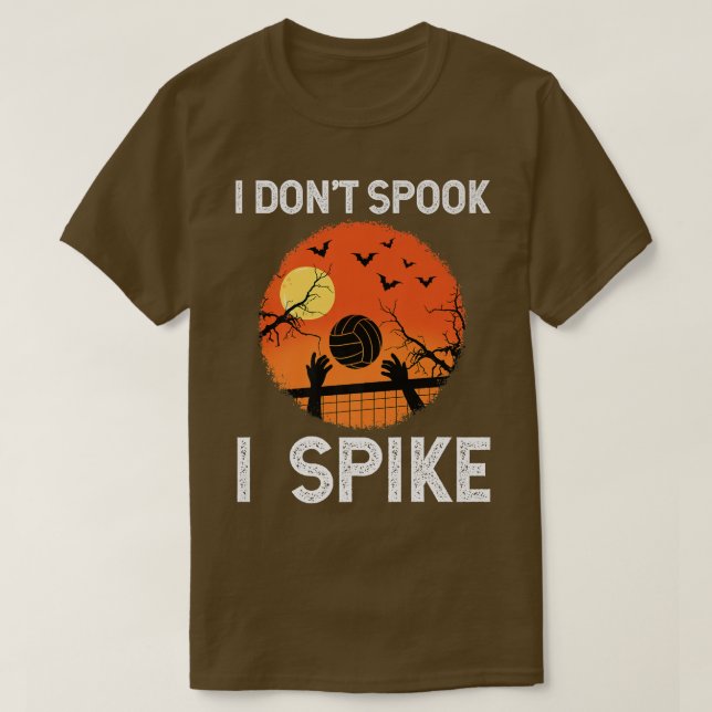 Halloween Volleyball Player Spike Game Sport Net  T Shirt (Design framsida)
