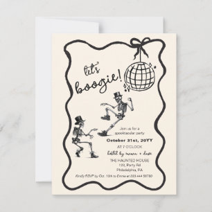 Halloween Vuxen Dancing Party skeletons disco boll Meddelande