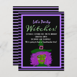 Halloween Vuxen Witches Party-inbjudan Inbjudningar