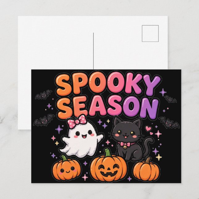 Halloween vykort (Fram/baksida)