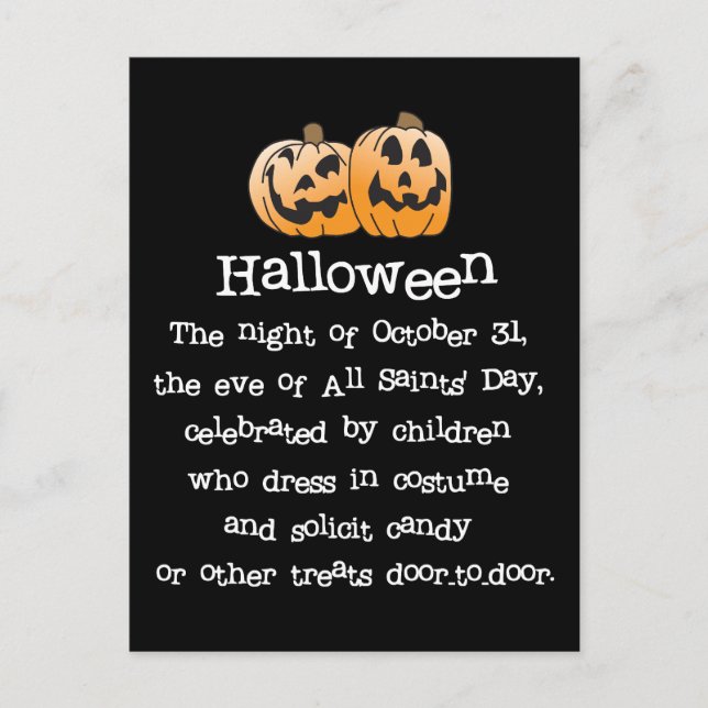 Halloween Vykort (Framsida)