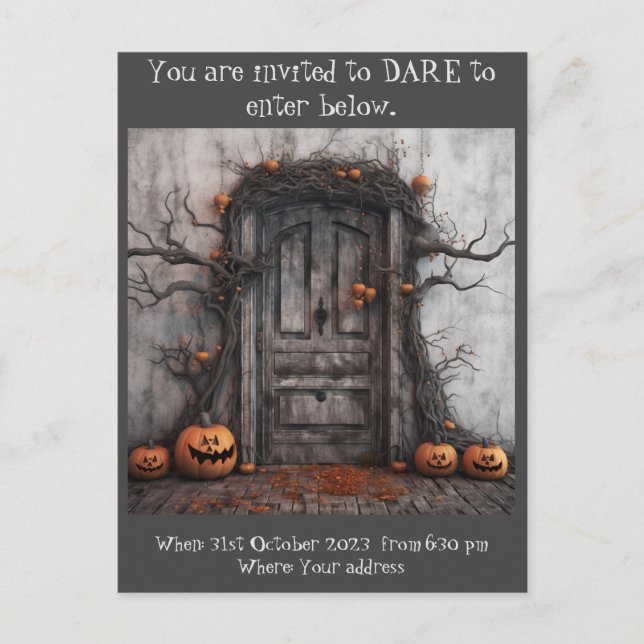 Halloween Vykort (Framsida)