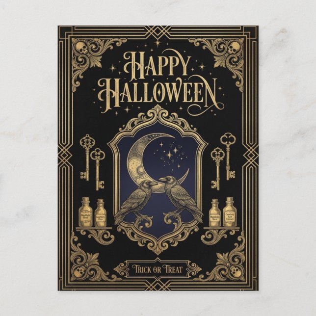 Halloween vykort  (Framsida)