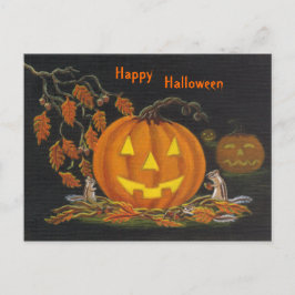 Halloween,vykort,chipmunk,Jack-o-Lantern Vykort