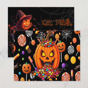 Halloween-vykort för glans på Mörken Helg Vykort