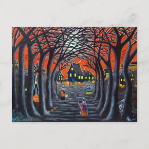 Halloween-vykort,häxor,by,kauldron,orm Vykort