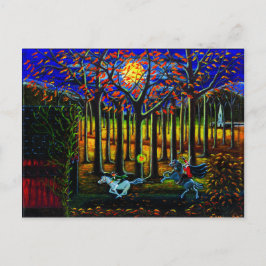 Halloween,vykort,Headless,Horseman,Sömnig,Hallow Vykort