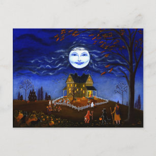 Halloween, vykort,skelett,djävulen,häxa,spöke vykort