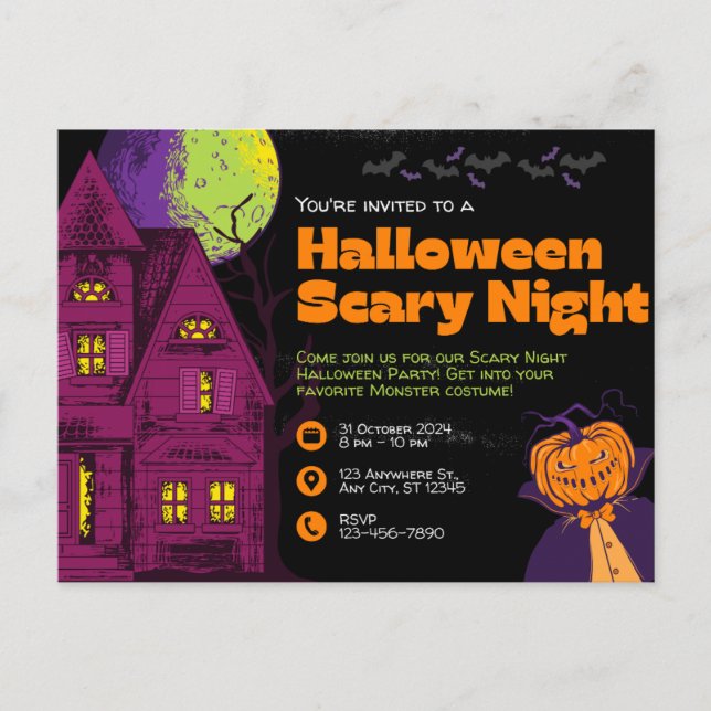 Halloween-vykort Vykort (Framsida)