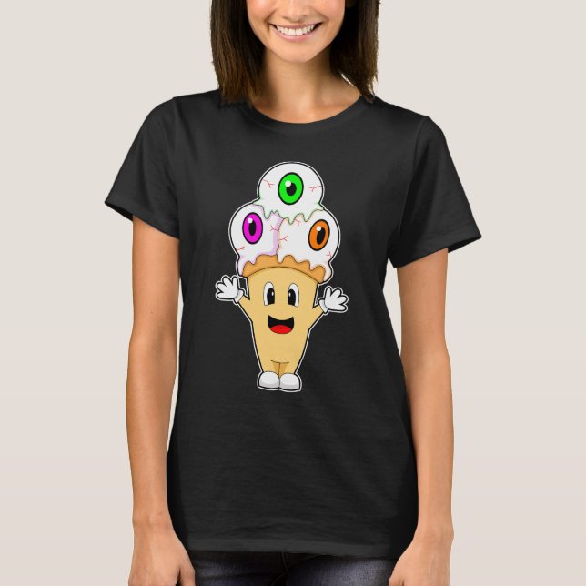 Halloween Waffle glass T Shirt (Framsida)
