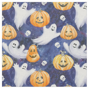 Halloween Watercolor Mönster Tyg
