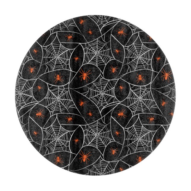 Halloween-webben och spindlarbakgrund. (Framsidan)