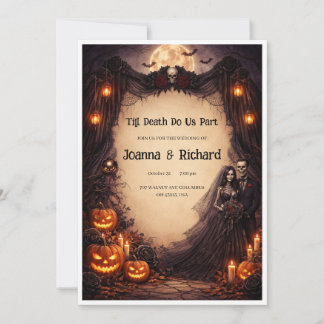Halloween Wedding inventation. Inbjudningar