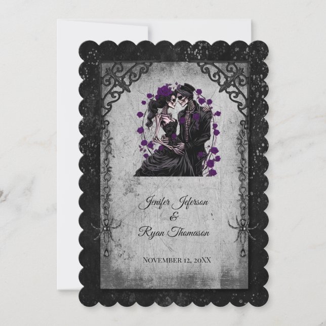 halloween wedding Invitation Inbjudningar (Framsida)