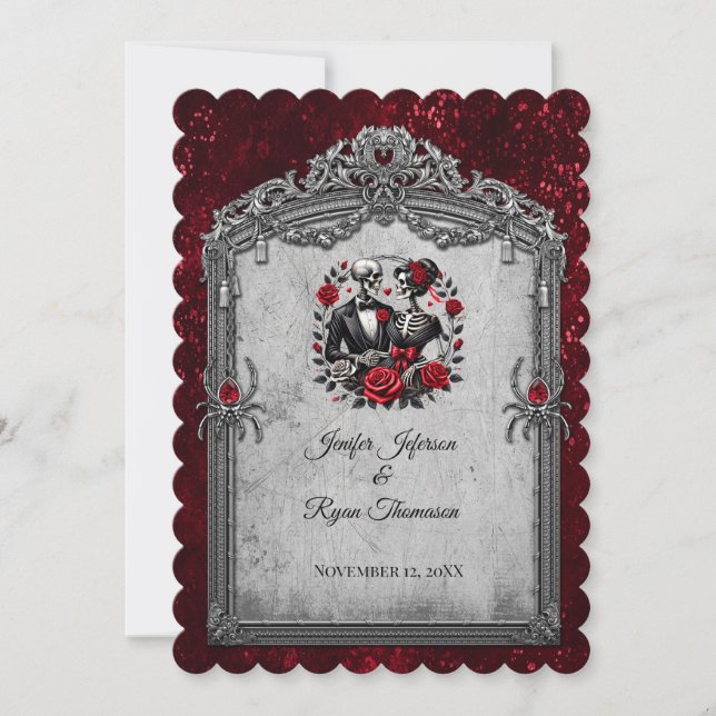 halloween wedding Invitation Inbjudningar (Framsida)