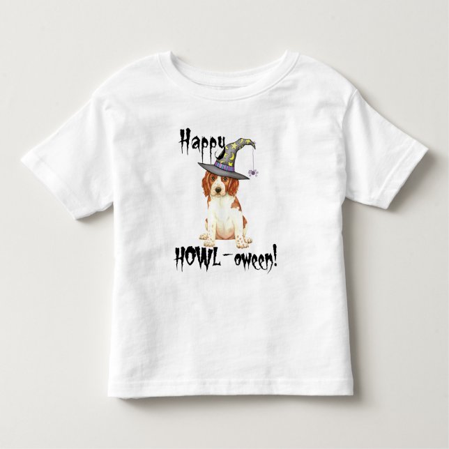 Halloween Welsh Springer Spain T Shirt (Framsida)