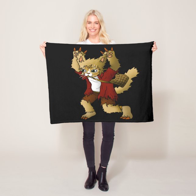 Halloween Werevarcat Fleecefilt (På plats)