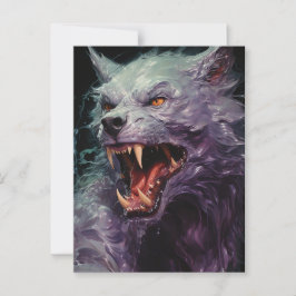 Halloween Werevarg Vykort