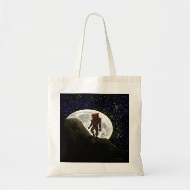 Halloween Werevarts Tote Bag Tygkasse (Framsidan)