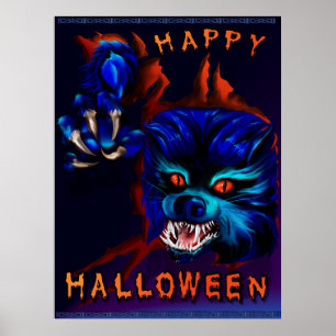 Halloween Werewolftryck Poster