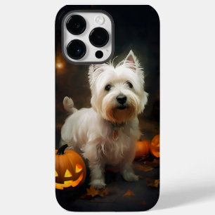 Halloween West Highland White Terrier Pumpa