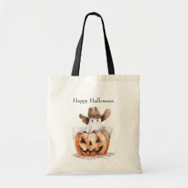 Halloween Western Brown Cowboy Ghost Pumpkin Tygkasse