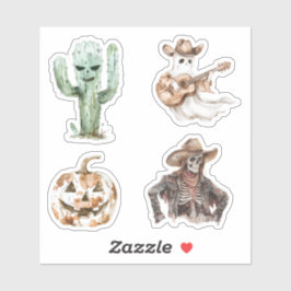 Halloween Western Cowboy Cowgirl Cactus Klistermärken