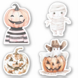 Halloween Western Cowboy Pumpa Mumia Klistermärken
