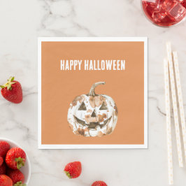 Halloween Western Cowgirl Cowboy Orange Pumpa Pappersservett