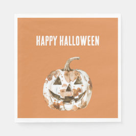Halloween Western Cowgirl Cowboy Orange Pumpkin Pappersservett