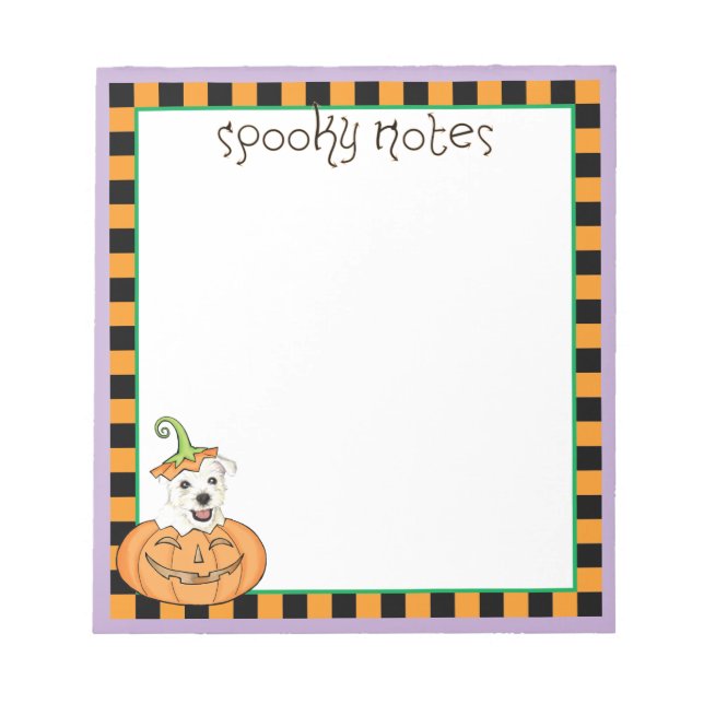 Halloween Westie Anteckningsblock (Framsida)