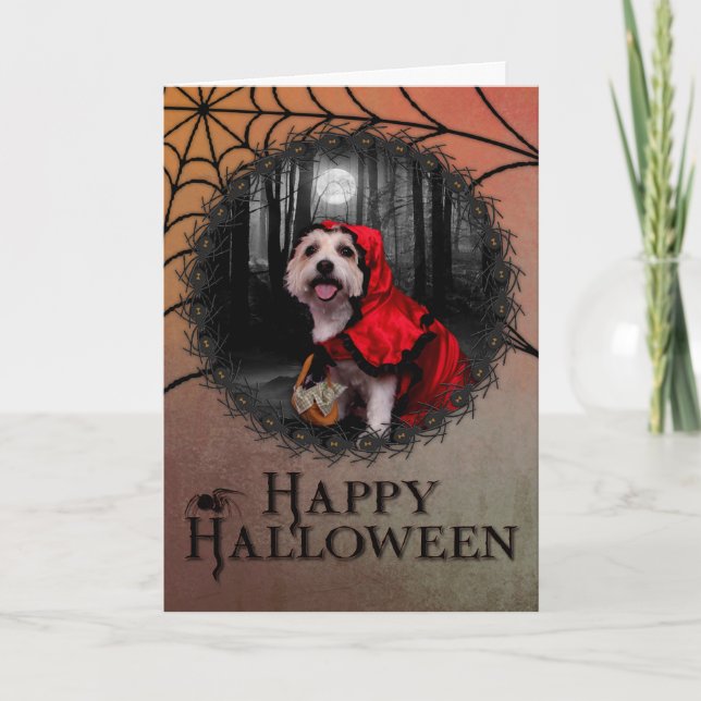 Halloween - Westie - dam Kort (Framsida)