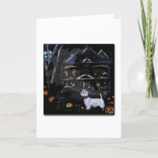Halloween Westie Haunted house Kort