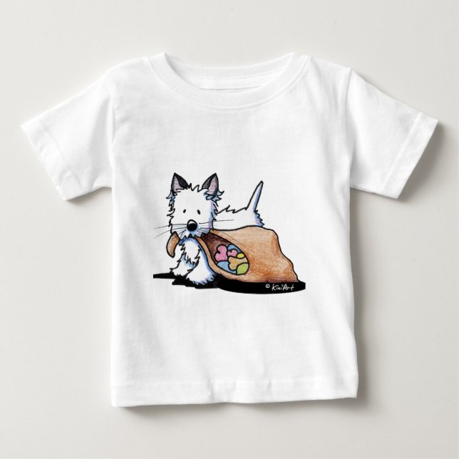 Halloween Westie Hund Cat T-shirt (Framsida)