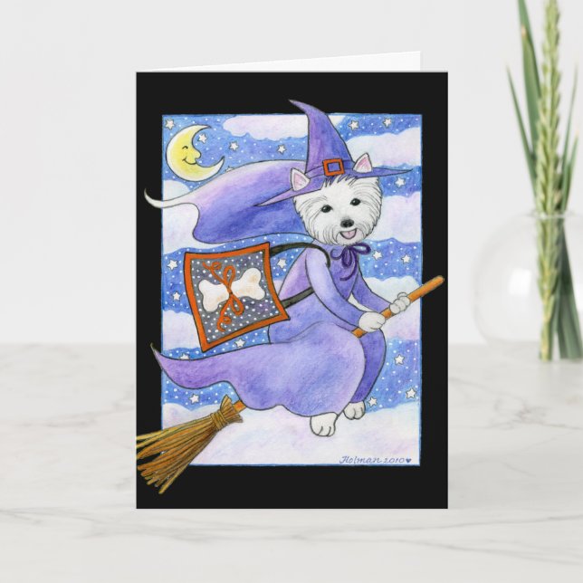 Halloween Westie Hund Kort (Framsida)