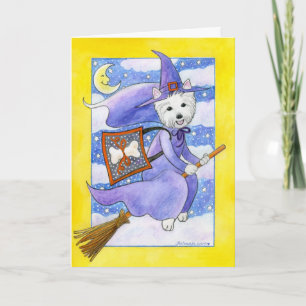 Halloween Westie hund Kort