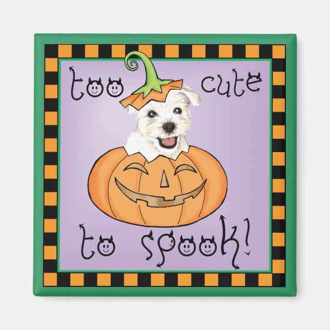 Halloween Westie Magnet (Framsidan)