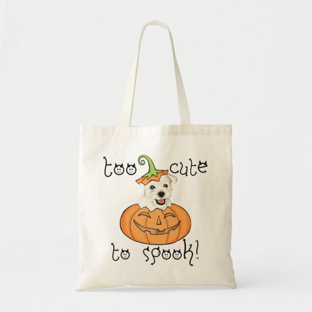 Halloween Westie Tygkasse (Framsidan)