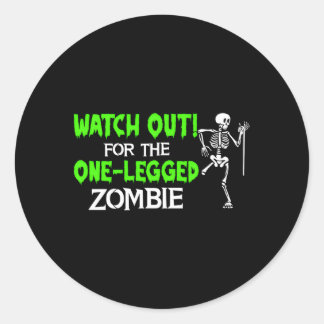 Halloween Wheelstol Ampu Humor Statet Runt Klistermärke
