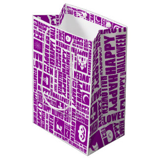 Halloween Whimsical Coola Typography Mönster Lila