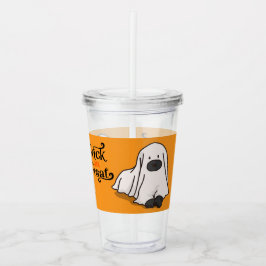 Halloween Whimsical Cute Ghost Orange Hund Take Away Mugg